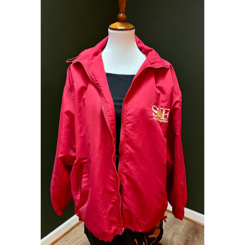 Vintage San Francisco Embroidered Red Windbreaker Men's L